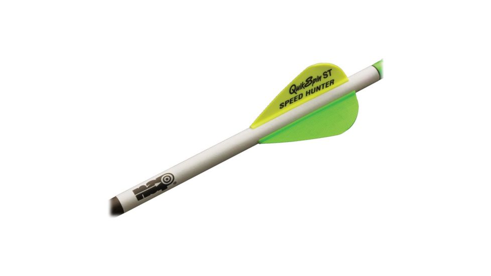 New Archery Products Quikfletch w/Quikspin Vane, Yellow/White 6 pk. 60-633