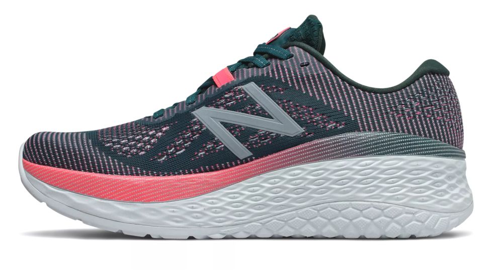 New Balance Fresh Foam More - Womens, Tropical Green/Guava/Winter Sky, 9 US, WMORTL B 09