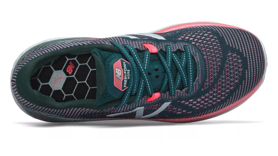New Balance Fresh Foam More - Womens, Tropical Green/Guava/Winter Sky, 9 US, WMORTL B 09