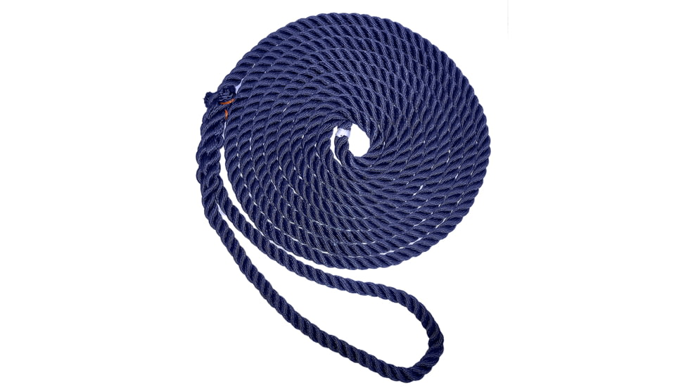 New England Ropes 1/2in Premium 3-Strand Dock Line - Navy Blue - 15ft, C6053-16-00015