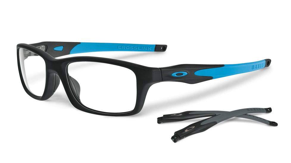 Oakley Crosslink 53mm Satin Black /Sky Blue Eyeglass Frames w/Blank Lenses OX8027-0153