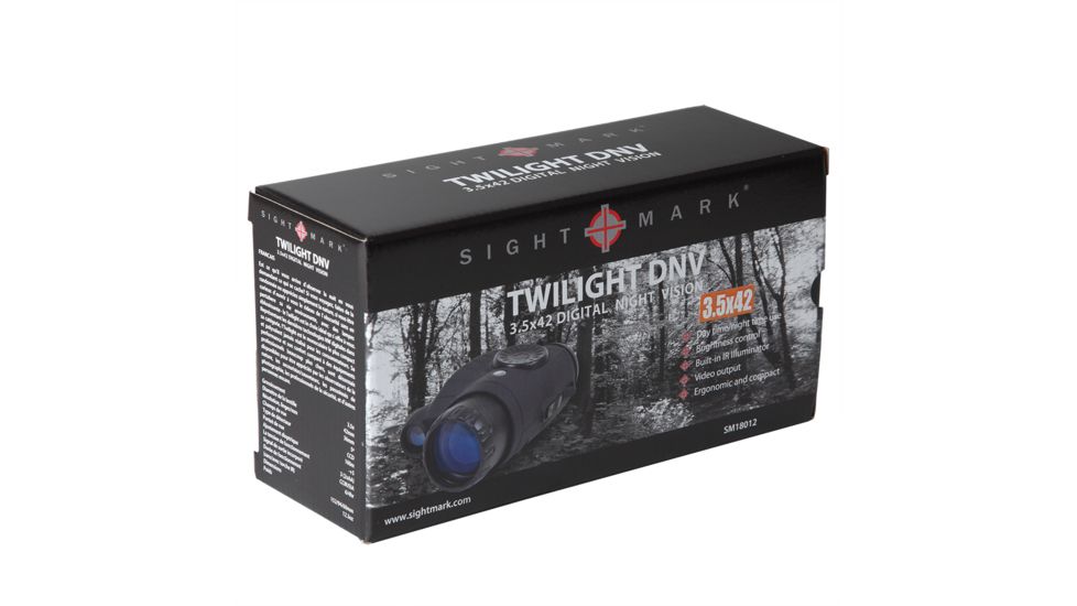 Sightmark Twilight 3.5x42mm Digital Night Vision Monocular, Black w/ Built-in IR Illuminator SM18012