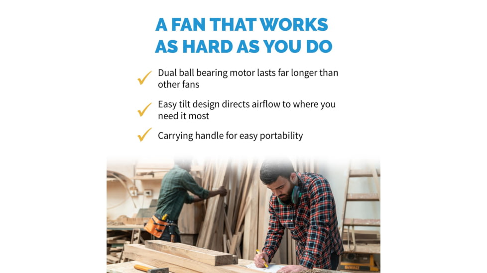 NewAir 18in High Velocity Portable Floor Fan, Black, WindPro18F