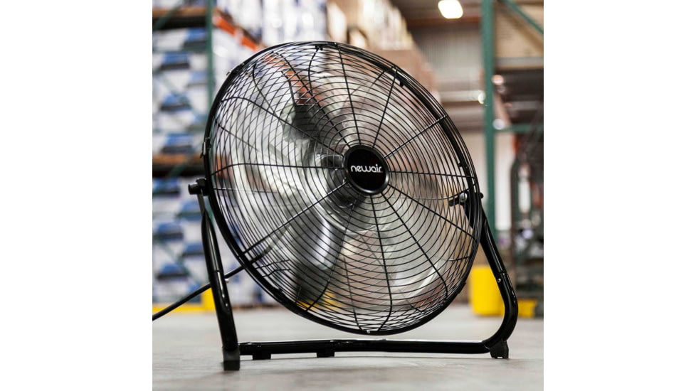 NewAir 18in High Velocity Portable Floor Fan, Black, WindPro18F