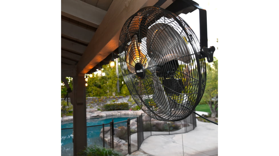 NewAir 18in Outdoor Rated 2-in-1 High Velocity Floor/Wall Mounted Fan, Black, NIF18CBK00