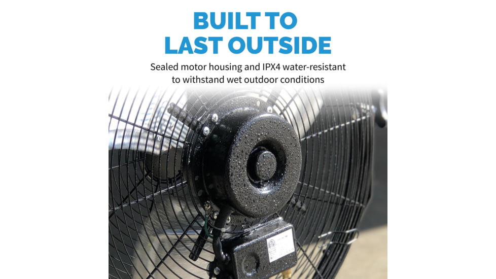 NewAir 18in Outdoor Rated 2-in-1 High Velocity Floor/Wall Mounted Fan, Black, NIF18CBK00