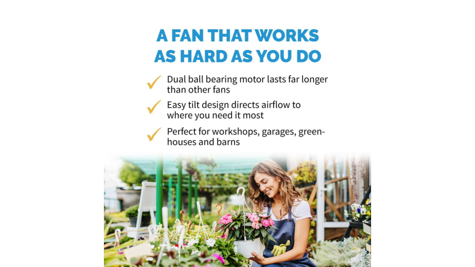 NewAir 18in Outdoor Rated 2-in-1 High Velocity Floor/Wall Mounted Fan, Black, NIF18CBK00