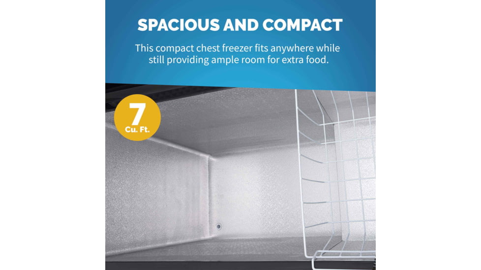 NewAir 6.7 Cu. Ft. Compact Chest Freezer, Black, NFT070MB00