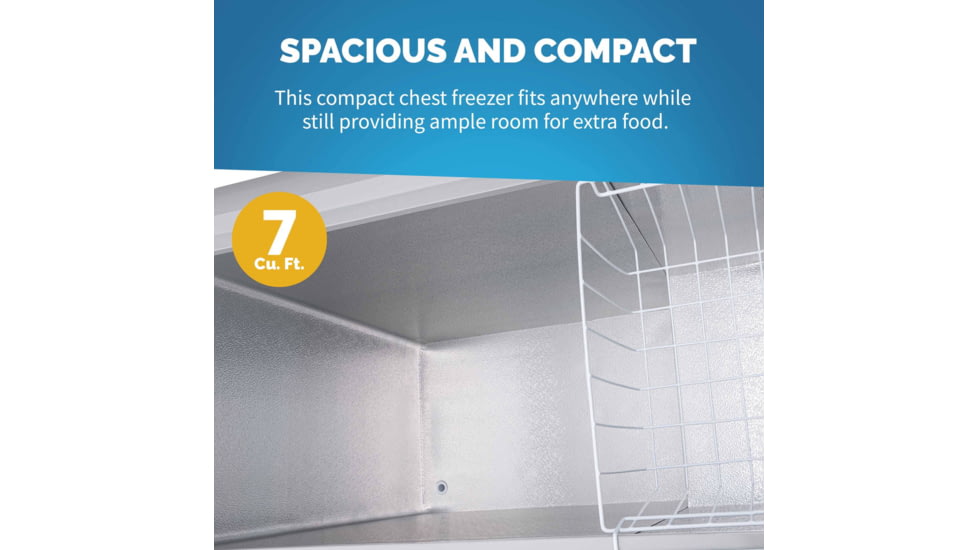 NewAir 6.7 Cu. Ft. Compact Chest Freezer, Grey, NFT070GA00