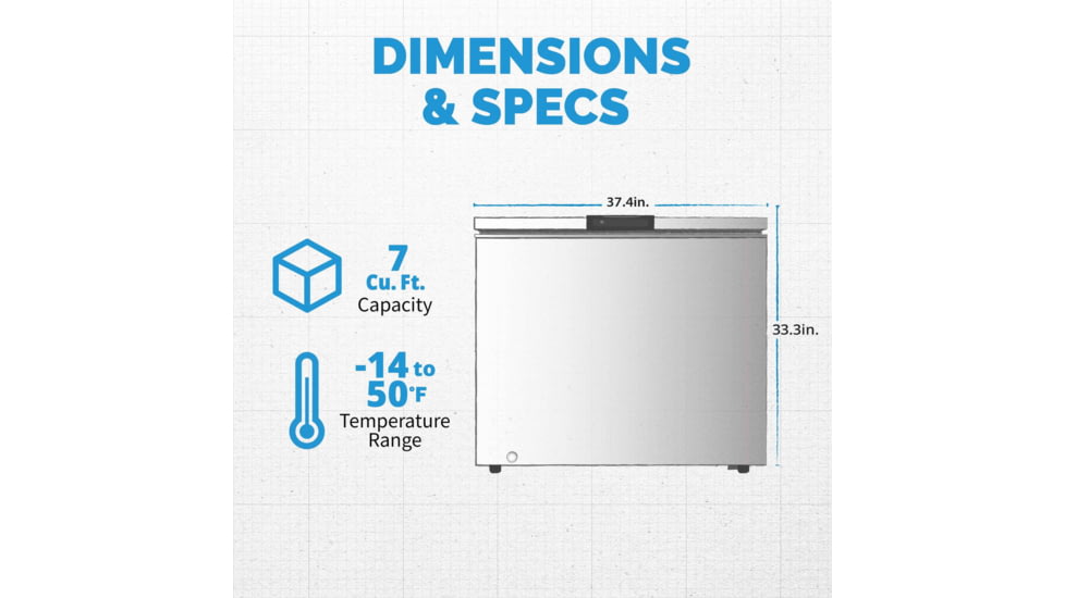 NewAir 6.7 Cu. Ft. Compact Chest Freezer, Grey, NFT070GA00