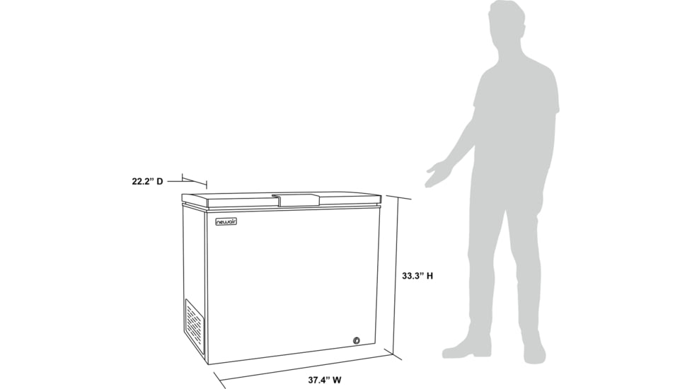 NewAir 6.7 Cu. Ft. Compact Chest Freezer, Grey, NFT070GA00