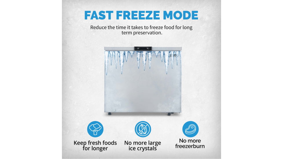 NewAir 6.7 Cu. Ft. Compact Chest Freezer, Grey, NFT070GA00