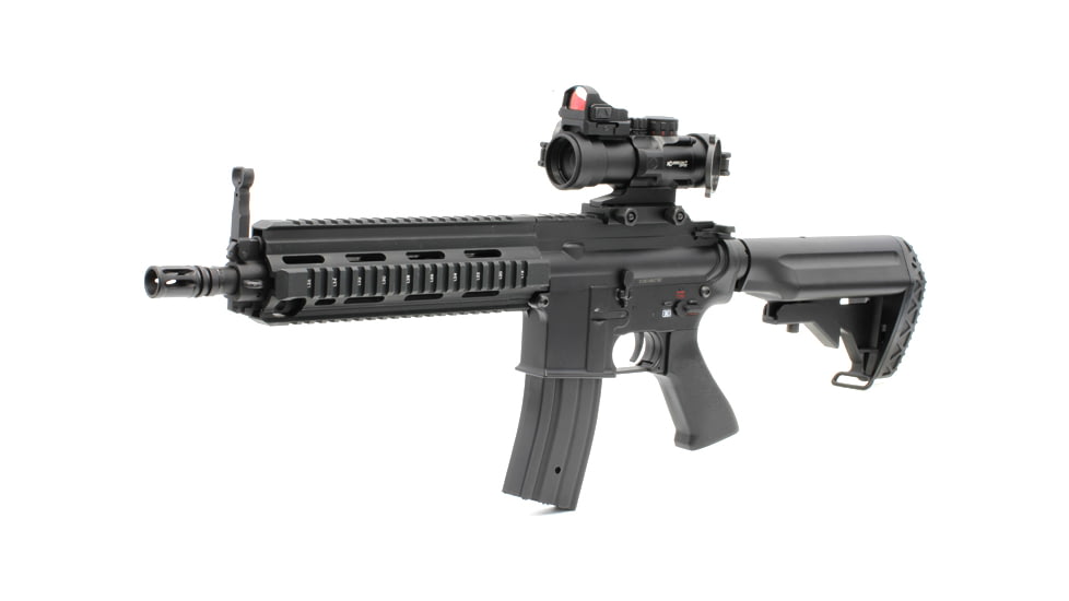 Newcon Optik NC 4x32 Red Dot Sight, 0.33 MOA Red/Green Rangefinding Reticle, Black, NC 4x32