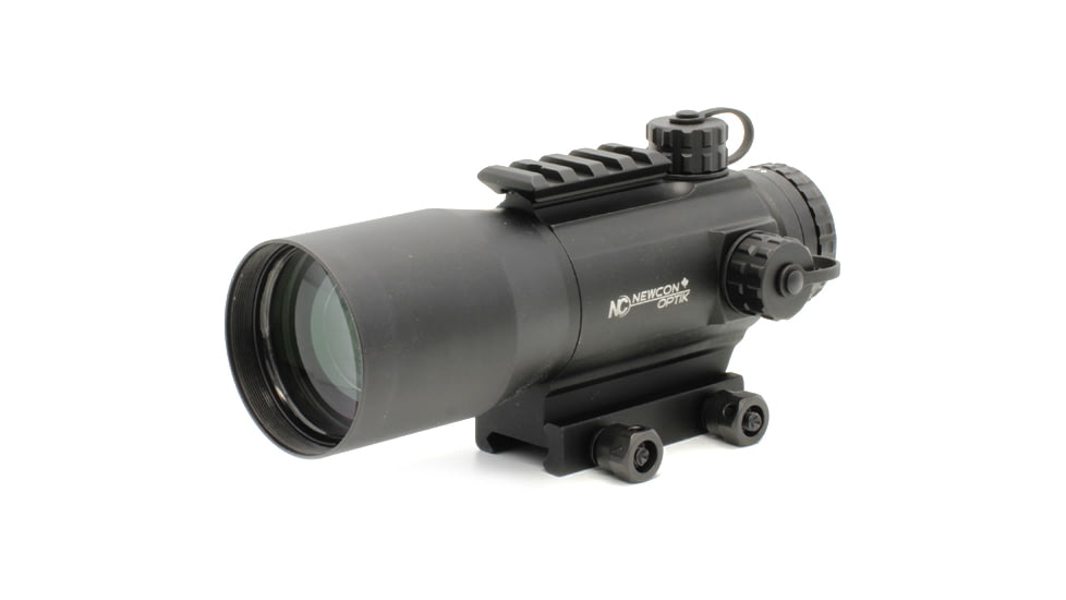 Newcon Optik NC 6x50 Red Dot Sight, 0.25 MOA Red/Green Rangefinding Reticle, Black, NC 6x50