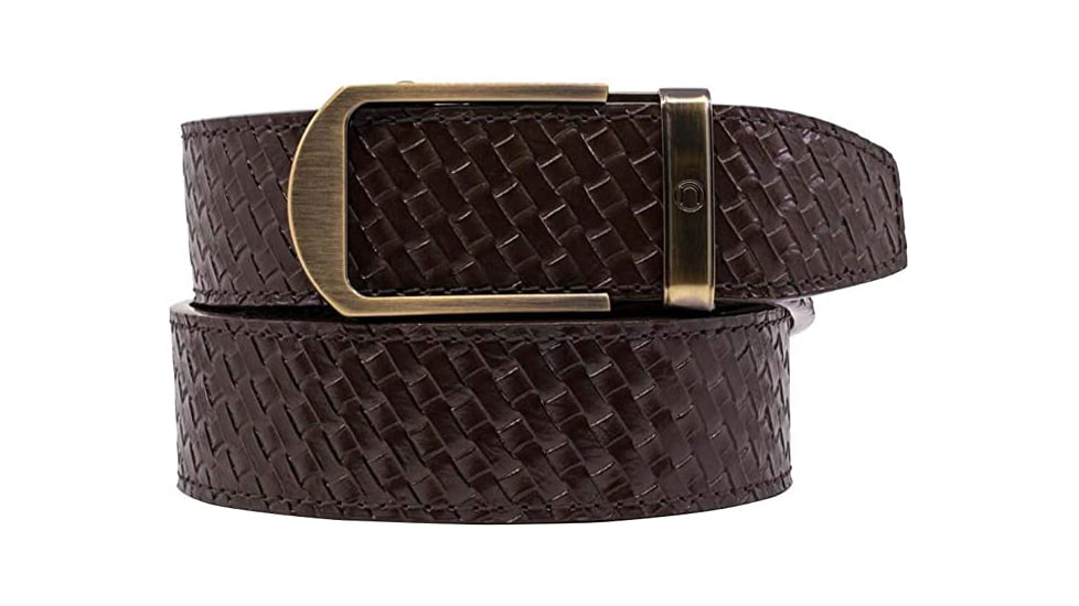 Nexbelt Basket Weave Dress Belt, Non-EDC, Brown, PCE5093