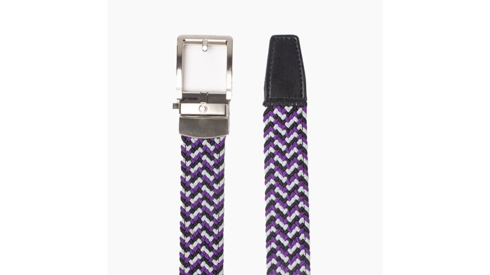 Nexbelt Braided Belt, Black/Purple/Grey, Up to 50 Waist, PCD1961