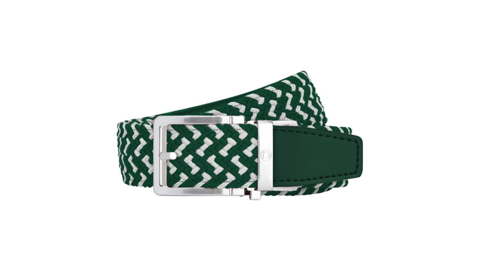 Nexbelt Braided Belt, Green/White, Up to 50" Waist, PCD1909