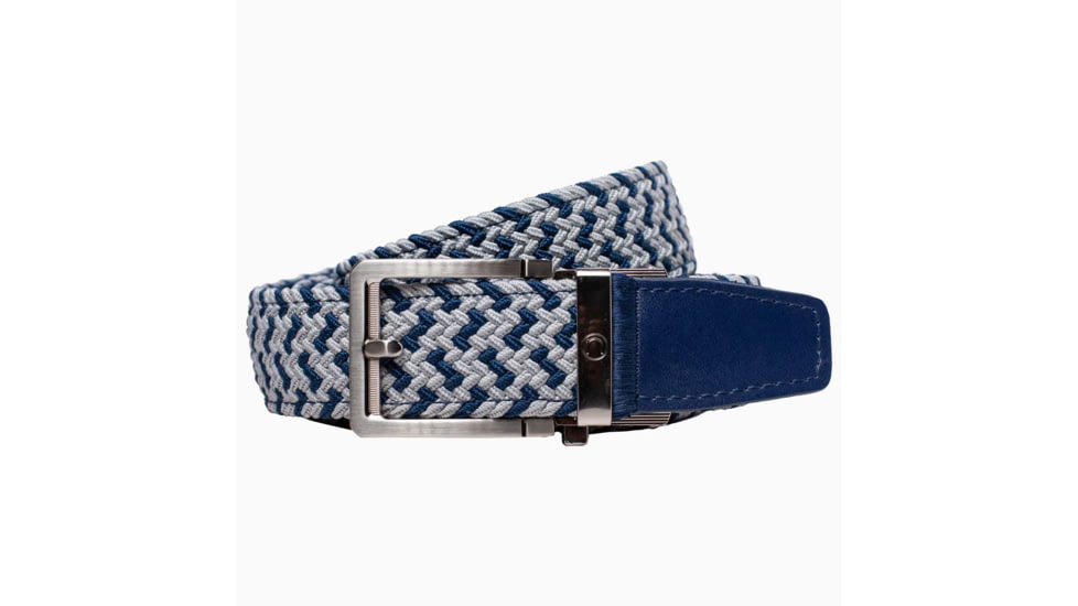 Nexbelt Braided Belt, Navy/Grey, Up to 50" Waist, PCD5068