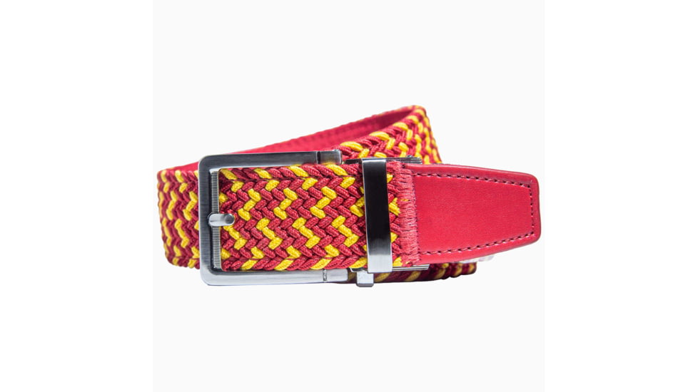 Nexbelt Braided Belt, Red/Gold, Up to 50 Waist, PCD2616