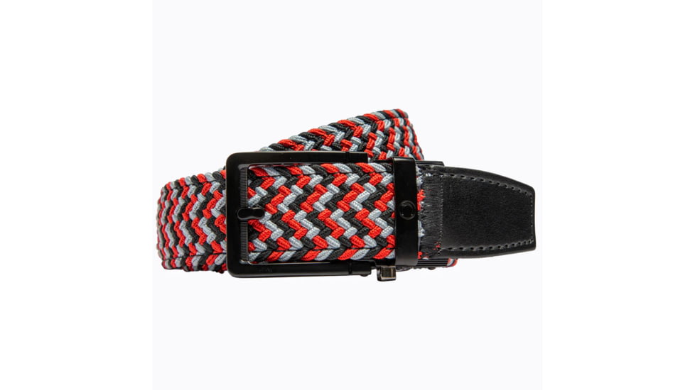 Nexbelt Braided Belt, Red/Grey/Black, Up to 50" Waist, PCD5051