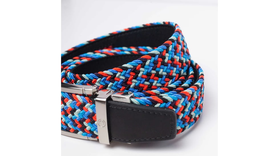 Nexbelt Braided Belt, Red/Grey/Blue, Up to 50" Waist, PCD4788