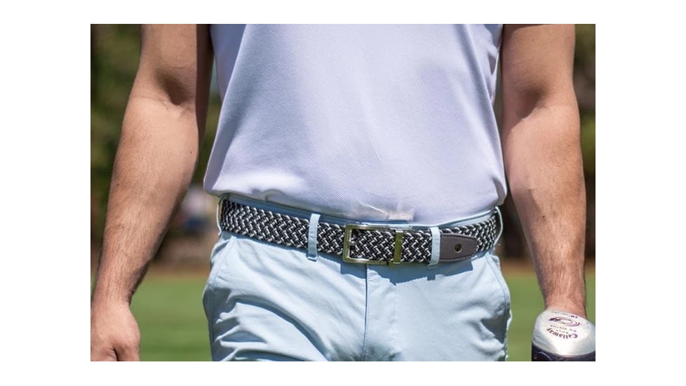 Nexbelt Braided Charcoal Golf 2.0 Belt, Black/Grey/Dark Grey, One Size, PCD8056