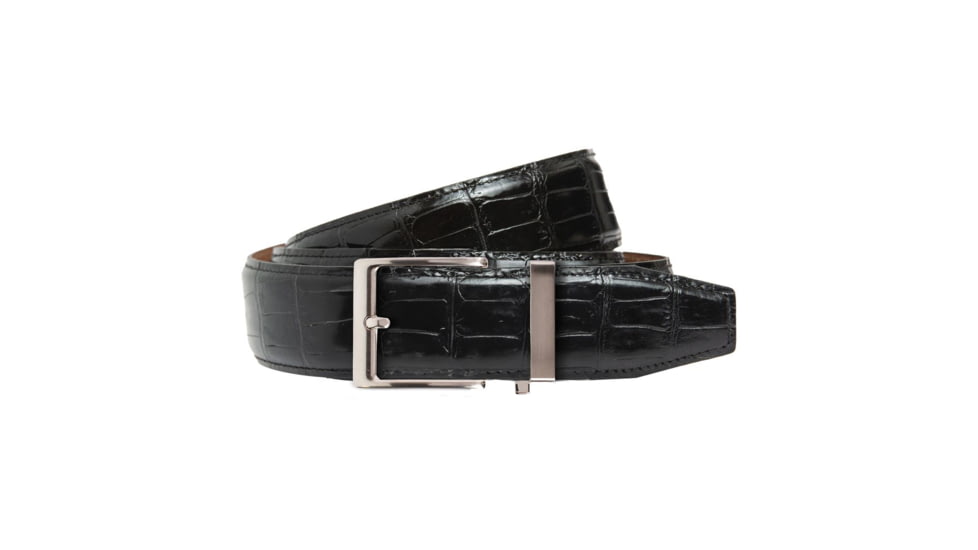 Nexbelt Crocodile Belt, Black, Up to 50" Waist, PCU1312