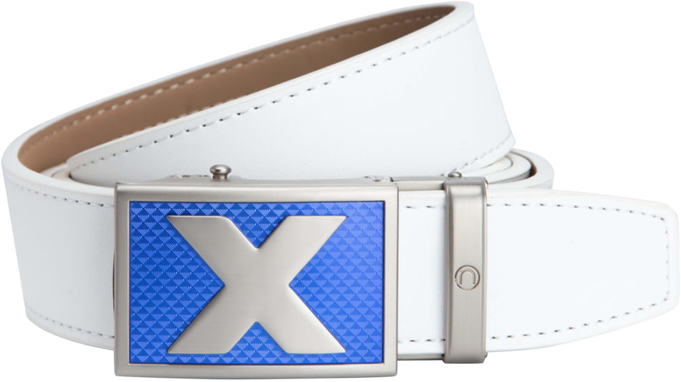 Nexbelt Fast Eddie Lucky X Factor Buckle, Pewter/Blue, BGX7486