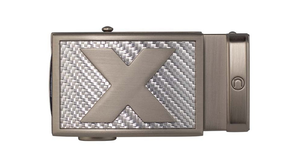 Nexbelt Fast Eddie Platinum X Factor Buckle, Pewter/Silver, BGX7479