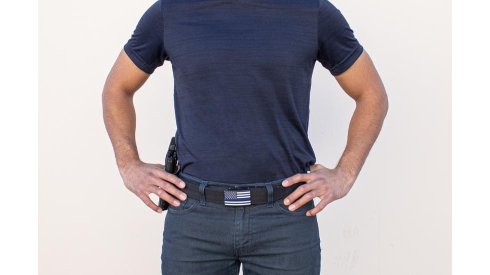 Nexbelt Guardian Blue Line 1.5in EDC Gun Belt, Black, 1.5in, PCS7660