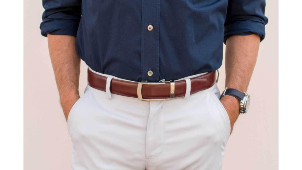 Nexbelt Portofino Ratchet Premium Dress Belt, Non-EDC, Cordovan, PCP2504