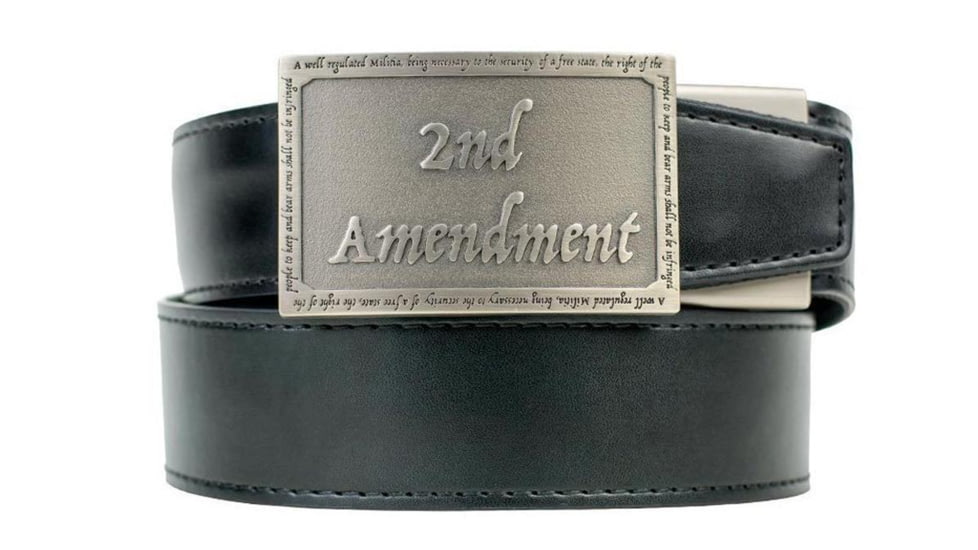 Nexbelt The 2nd Ammendment Pewter EDC Gun Belt, Pewter, 1.38in, PCS0890
