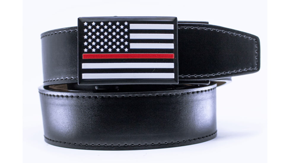 Nexbelt Thin Red Line Classic EDC Gun Belt, Black, 1.38in, PCS0920