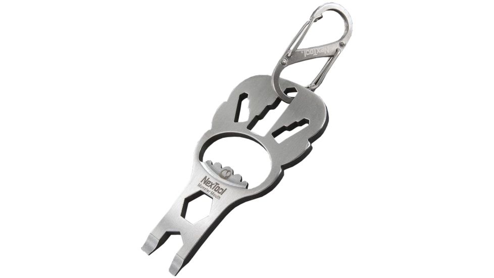 NexTool Monster Mouth Pocket Multi-tool w/Carabiner, Chrome KT5010B
