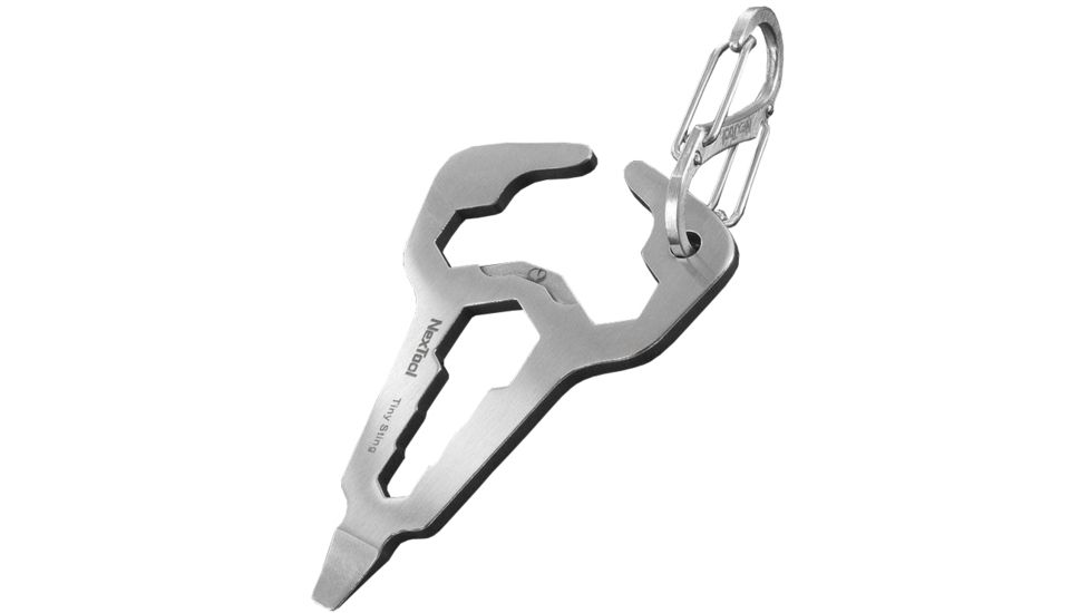 NexTool Tiny Sting Pocket Multi-tool w/Carabiner, Chrome KT5008B