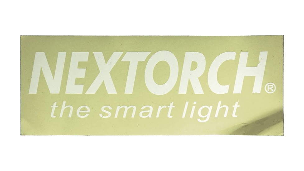 Nextorch Sticker, 9.75in X 3.75in, White Lettering With Clear Background, Free With Purchase Of Any Nextorch Product, Limit One Per Location, Customer Must Request Free Item, NXS