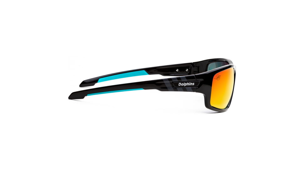 NFL Catch Miami Dolphins Progressive Prescription Sunglasses, Glossy Black Frame, 622586T17PR
