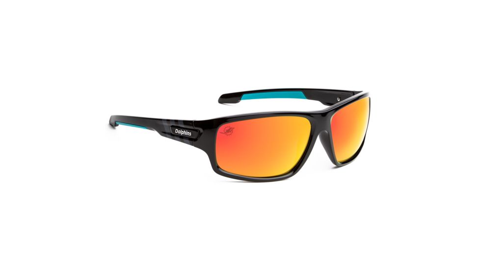 NFL Catch Miami Dolphins Progressive Prescription Sunglasses, Glossy Black Frame, 622586T17PR