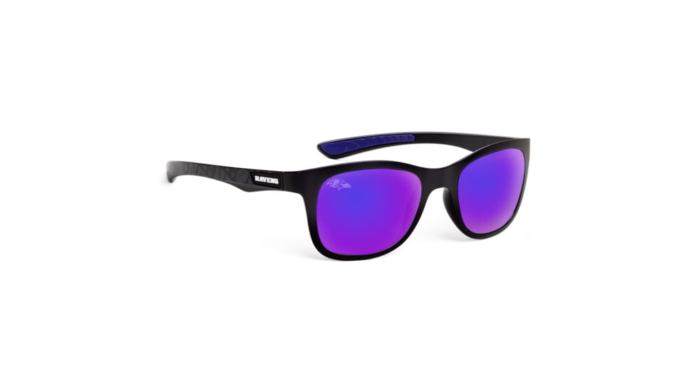 NFL Wayfarer Baltimore Ravens Progressive Prescription Sunglasses, Matte Black Frame, 622088T03PR