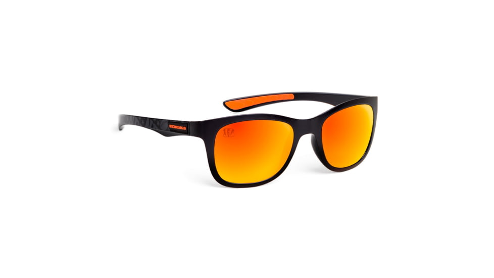 NFL Wayfarer Cincinnati Bengals Progressive Prescription Sunglasses, Matte Black Frame, 622088T07PR