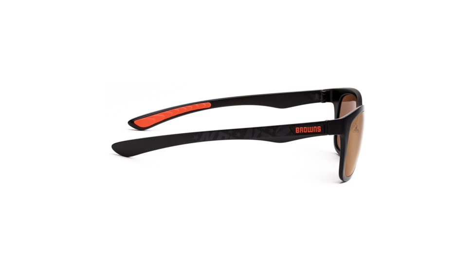 NFL Wayfarer Cleveland Browns Progressive Prescription Sunglasses, Matte Black Frame, 622088T08PR