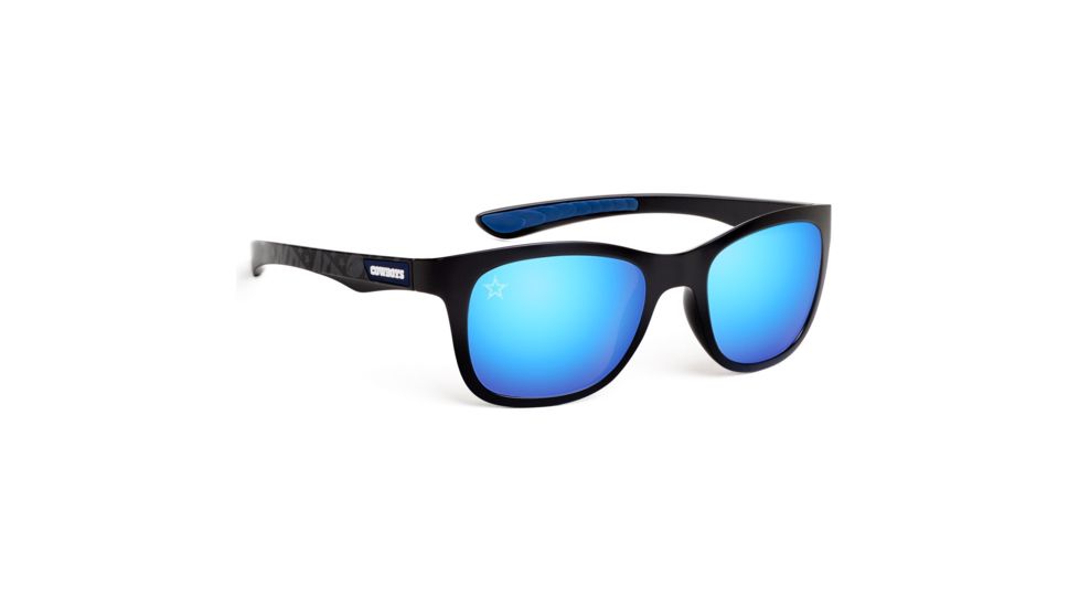 NFL Wayfarer Dallas Cowboys Progressive Prescription Sunglasses, Matte Black Frame, 622088T09PR