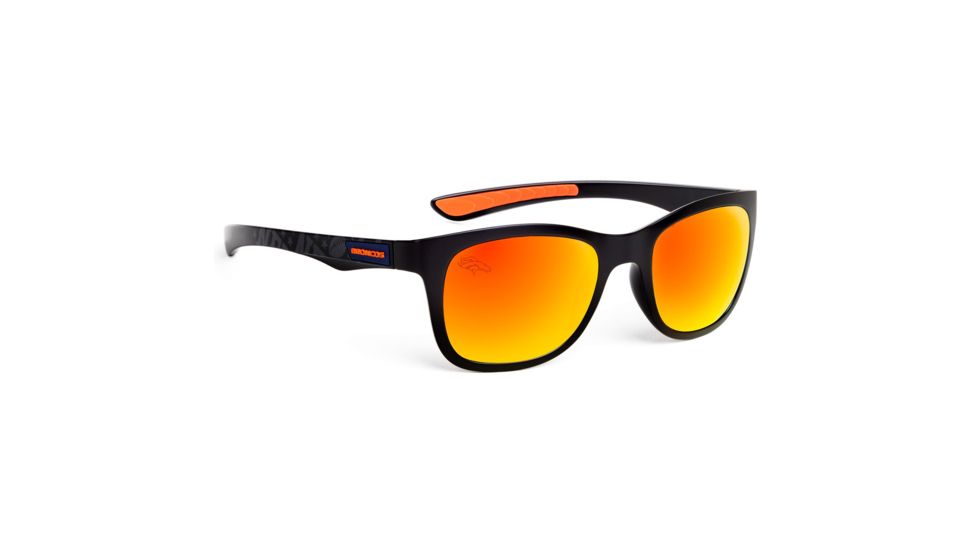 NFL Wayfarer Denver Broncos Progressive Prescription Sunglasses, Matte Black Frame, 622088T10PR