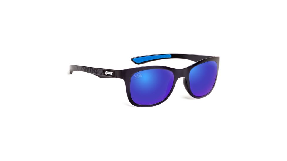 NFL Wayfarer Detroit Lions Progressive Prescription Sunglasses, Matte Black Frame, 622088T11PR