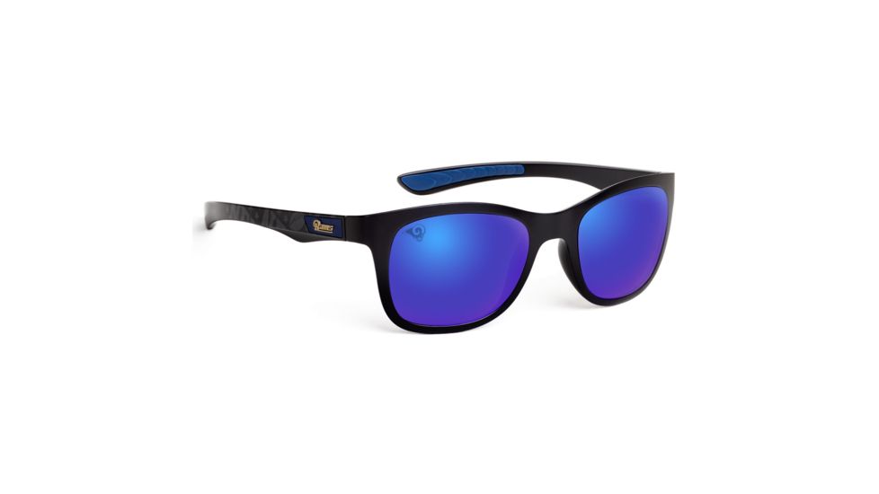 NFL Wayfarer Los Angeles Rams Progressive Prescription Sunglasses, Matte Black Frame, 622088T29PR