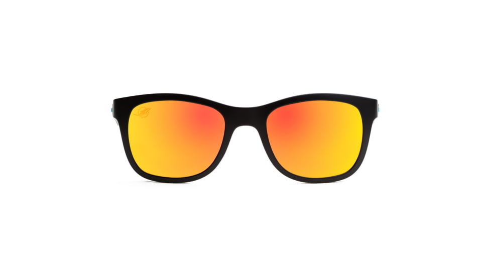 NFL Wayfarer Miami Dolphins Progressive Prescription Sunglasses, Matte Black Frame, 622088T17PR