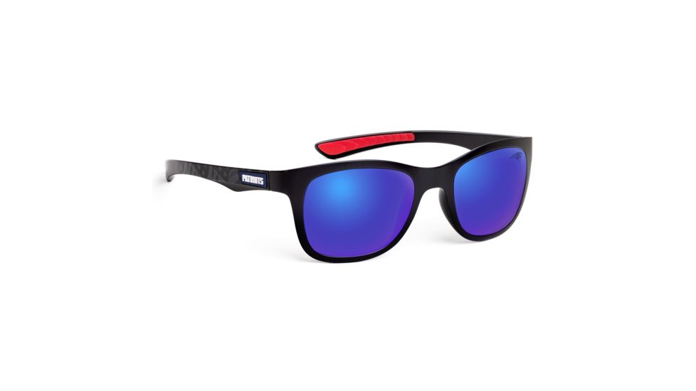 NFL Wayfarer New England Patriots Progressive Prescription Sunglasses, Matte Black Frame, 622088T19PR