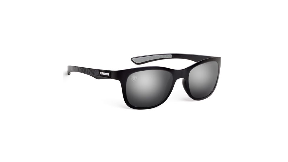 NFL Wayfarer Oakland Raiders Progressive Prescription Sunglasses, Matte Black Frame, 622088T23PR