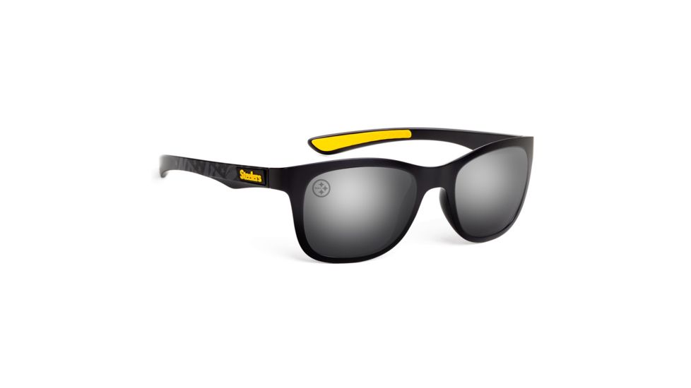 NFL Wayfarer Pittsburgh Steelers Progressive Prescription Sunglasses, Matte Black Frame, 622088T25PR