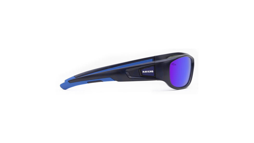 NFL Zone Baltimore Ravens Single Vision Prescription Sunglasses, Matte Dark Blue Frame, 655975T03SV